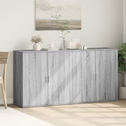 Berkfield Home Sideboards 2 pcs Grey Sonoma 79x38x80 cm Engineered Wood - Size: 79 x 38 x 80 cm - thumbnail 3