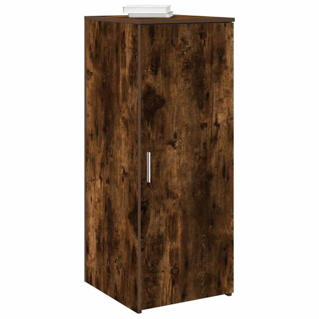 Berkfield Home Storage Cabinet Smoked Oak 40x45x103.5 cm Engineered Wood in Brown - image 1