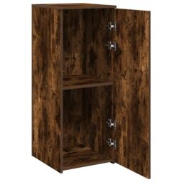 Berkfield Home Storage Cabinet Smoked Oak 40x45x103.5 cm Engineered Wood in Brown - thumbnail 4