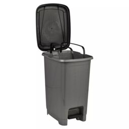 EONLION 15L Slim Pedal Bin - Plastic Waste Can for Kitchen & Bathroom in Khaki - thumbnail 6