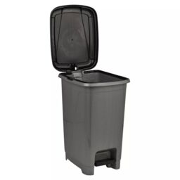 EONLION 15L Slim Pedal Bin - Plastic Waste Can for Kitchen & Bathroom in Khaki - thumbnail 7