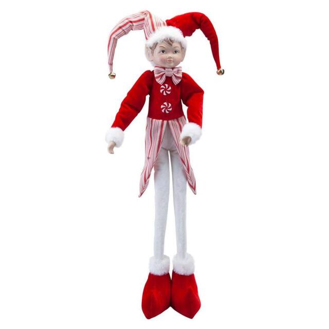 VFM e-Store Christmas Standing Elf Decoration 66cm x 14cm Red X 1 - Size: 66 cm x 14 cm - image 1