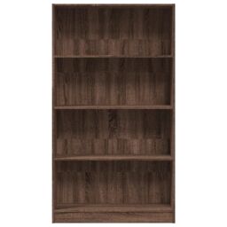 Berkfield Home Bookcase Brown Oak 80x24x143 cm Engineered Wood - Size: 80 x 24 x 143 cm - thumbnail 4