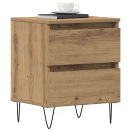 Berkfield Home Bedside Cabinet Artisan Oak 40x35x50 cm Engineered Wood in Brown - Size: 40 x 35 x 50 cm - thumbnail 3