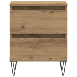 Berkfield Home Bedside Cabinet Artisan Oak 40x35x50 cm Engineered Wood in Brown - Size: 40 x 35 x 50 cm - thumbnail 6