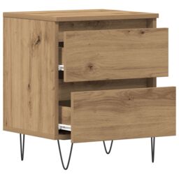 Berkfield Home Bedside Cabinet Artisan Oak 40x35x50 cm Engineered Wood in Brown - Size: 40 x 35 x 50 cm - thumbnail 5