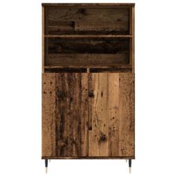 Berkfield Home Highboard Old Wood 60x36x110 cm Engineered Wood in Brown - Size: 60 x 36 x 110 cm - thumbnail 4