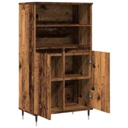Berkfield Home Highboard Old Wood 60x36x110 cm Engineered Wood in Brown - Size: 60 x 36 x 110 cm - thumbnail 5