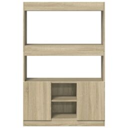 Berkfield Home Highboard¬†Sonoma Oak 92x33x140 cm Engineered Wood in Brown - Size: 92 x 33 x 140 cm - thumbnail 5