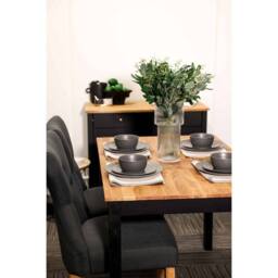 Lemon Pavilion Furniture Naples Dining Chair (Pack of 2) - Linen Fabric - Grey - Size: 1 Pack - thumbnail 4