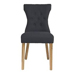 Lemon Pavilion Furniture Naples Dining Chair (Pack of 2) - Linen Fabric - Grey - Size: 1 Pack - thumbnail 1