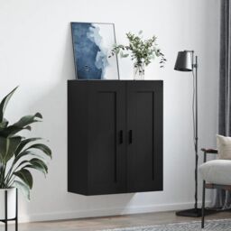 Berkfield Home Wall Mounted Cabinet Black 69.5x34x90 cm Engineered Wood - thumbnail 3