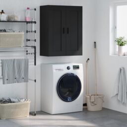 Berkfield Home Wall Mounted Cabinet Black 69.5x34x90 cm Engineered Wood - thumbnail 1