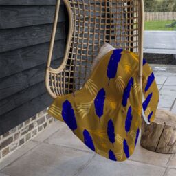 Benjamin Tate Design Trendy Tropical Blanket in Natural - Size: 120 cm x 150 cm - thumbnail 4