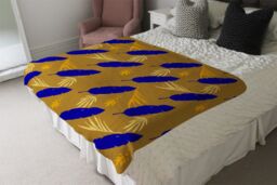 Benjamin Tate Design Trendy Tropical Blanket in Natural - Size: 120 cm x 150 cm - thumbnail 3