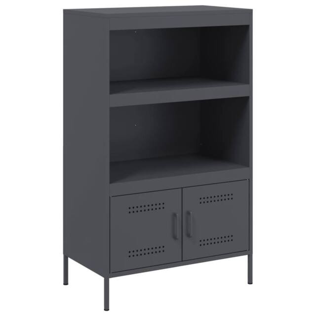 Berkfield Home Highboard Anthracite 68x39x113 cm Steel in Dark Grey - Size: 68 x 39 x 113 cm - image 1