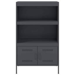 Berkfield Home Highboard Anthracite 68x39x113 cm Steel in Dark Grey - Size: 68 x 39 x 113 cm - thumbnail 6