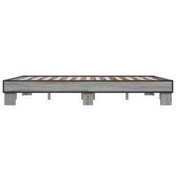 Berkfield Home Durable Bed Frame without Mattress Grey Sonoma 150x200 cm King Size - thumbnail 5