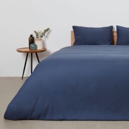 Panda London Panda Bamboo & French Linen Fitted Sheet in Navy - Size: Super King - thumbnail 2