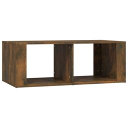 Berkfield Home Coffee Table Smoked Oak 100x50x36 cm Engineered Wood in Brown - Size: 100 x 50 x 36 cm - thumbnail 2