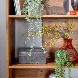 Home Source Bookcase 4 Tier Display Cabinet Unit Industrial Metal Home Living Room in Taupe - thumbnail 6