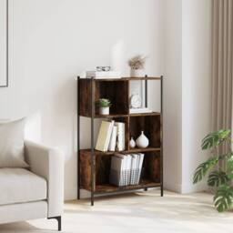 Berkfield Home Decorative Bookcase Smoked Oak 72x28x109 cm Engineered Wood in Brown - Size: 72 x 28 x 109 cm - thumbnail 1