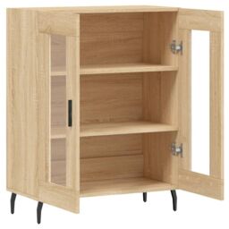 Berkfield Home Sideboard Sonoma Oak 69.5x34x90 cm Engineered Wood in Brown - thumbnail 6