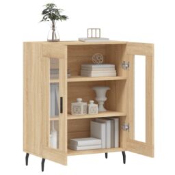 Berkfield Home Sideboard Sonoma Oak 69.5x34x90 cm Engineered Wood in Brown - thumbnail 4