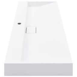 Berkfield Home Wash Basin 120x46x11 cm Mineral Cast/Marble Cast White - Size: 120 x 46 x 11 cm - thumbnail 5