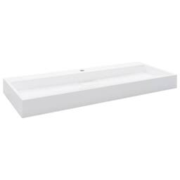 Berkfield Home Wash Basin 120x46x11 cm Mineral Cast/Marble Cast White - Size: 120 x 46 x 11 cm