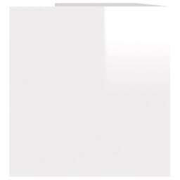 Berkfield Home Vinyl Storage Box High Gloss White 71x34x36 cm Engineered Wood - Size: 71 x 34 x 36 cm - thumbnail 4