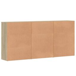 Berkfield Home Sideboards 3 pcs Sonoma Oak 60x31x84 cm Engineered Wood in Brown - Size: 60 x 31 x 84 cm - thumbnail 6