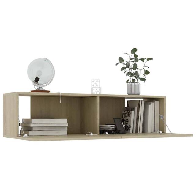 Berkfield Home TV Cabinet Sonoma Oak 120x30x30 cm Engineered Wood - Size: 120 x 30 x 30 cm - image 1
