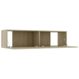 Berkfield Home TV Cabinet Sonoma Oak 120x30x30 cm Engineered Wood - Size: 120 x 30 x 30 cm - thumbnail 5