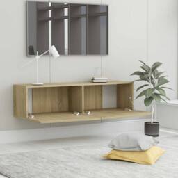 Berkfield Home TV Cabinet Sonoma Oak 120x30x30 cm Engineered Wood - Size: 120 x 30 x 30 cm - thumbnail 4