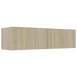 Berkfield Home TV Cabinet Sonoma Oak 120x30x30 cm Engineered Wood - Size: 120 x 30 x 30 cm - thumbnail 3