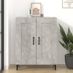 Berkfield Home Sideboard Concrete Grey 69.5x34x90 cm Engineered Wood - thumbnail 2
