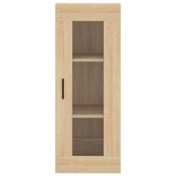 Berkfield Home Highboard Sonoma Oak 34.5x34x180 cm Engineered Wood in Light Tan - thumbnail 6