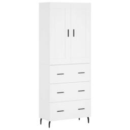 Berkfield Home Highboard White 69.5x34x180 cm Engineered Wood - thumbnail 3