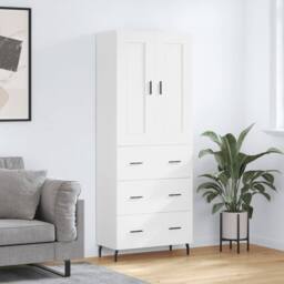 Berkfield Home Highboard White 69.5x34x180 cm Engineered Wood - thumbnail 2