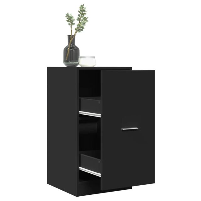 Berkfield Home Apothecary Cabinet Black 40x41x77.5 cm Engineered Wood - image 1