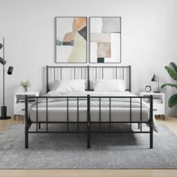 Berkfield Home Modern Bedside Cabinets 2 pcs High Gloss White 40x35x47.5 cm Engi - thumbnail 2