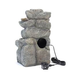 Living and Home Electric Water Fountain Rockery Garden Decor with LED Lights in Natural - thumbnail 9