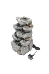 Living and Home Electric Water Fountain Rockery Garden Decor with LED Lights in Natural - thumbnail 4