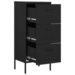 Berkfield Home Storage Cabinet Black 42.5x35x101.5 cm Steel - thumbnail 6