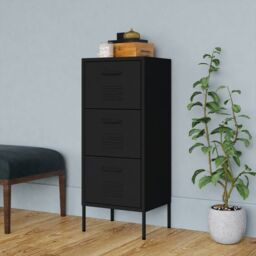 Berkfield Home Storage Cabinet Black 42.5x35x101.5 cm Steel