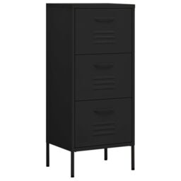 Berkfield Home Storage Cabinet Black 42.5x35x101.5 cm Steel - thumbnail 2