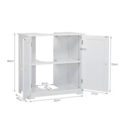 KORVIXA Bathroom Under Sink Cabinet Basin Vanity in White - thumbnail 2
