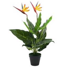 Berkfield Home Artificial Strelitzia Reginae Plant Bird of Paradise 66 cm - thumbnail 1