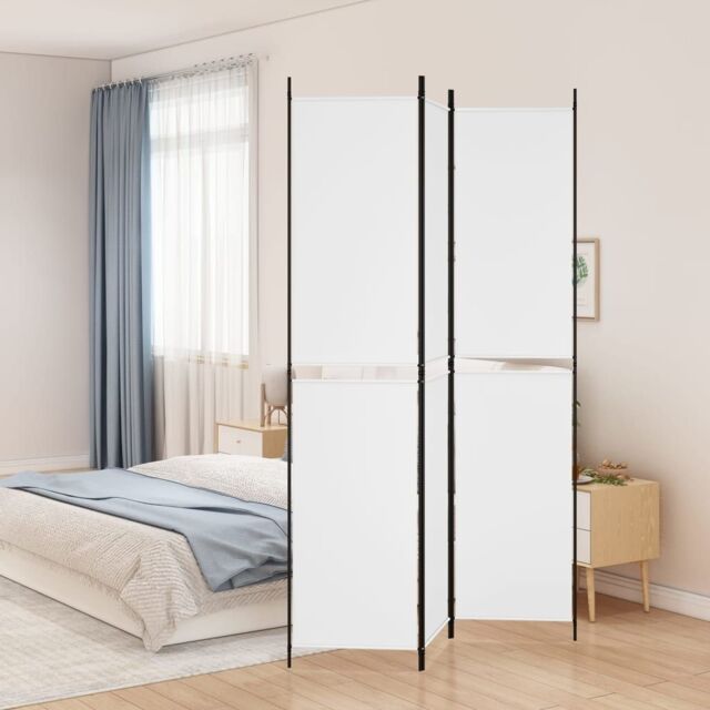 Berkfield Home 3-Panel Room Divider White 150x220 cm Fabric - image 1